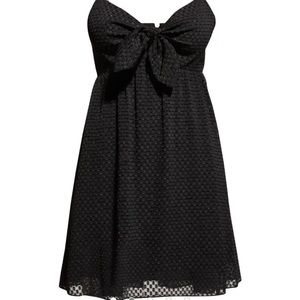 Alice & Olivia Melvina Tie-Front Babydoll - Black/6